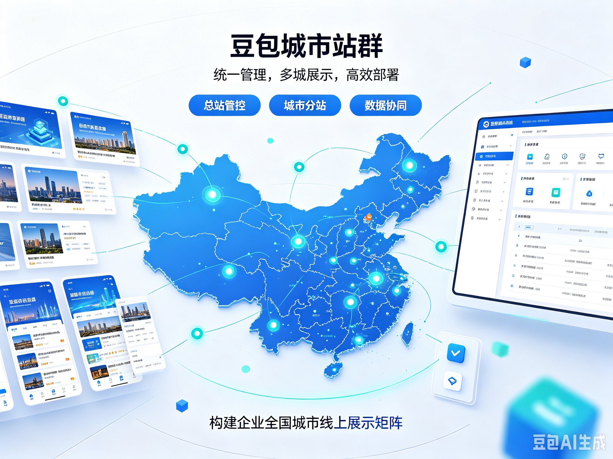 多城市分站矩阵系统分站管理界面